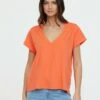 Lee Cooper Alys Mc - T-Shirt Basic - Mandarine