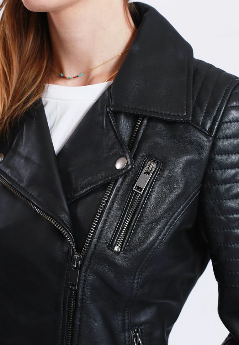 Lee Cooper Berenice - Leren Jas - Black 4 Lee Cooper Berenice - Leren Jas - Black - Afbeelding 4