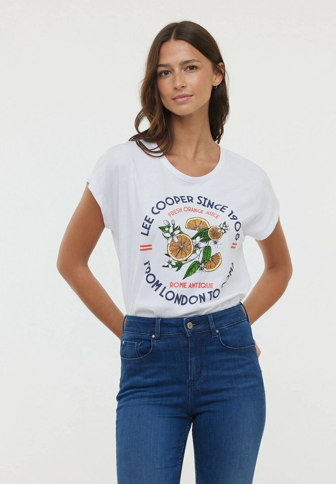 Lee Cooper Azial Mc - T-Shirt Print - Optic White 1 Lee Cooper Azial Mc - T-Shirt Print - Optic White