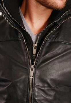 Lee Cooper Long Jacket With Collar Shirt - 2 SplitSide Pockets - Fr - Leren Jas - Black 7 Lee Cooper Long Jacket With Collar Shirt - 2 SplitSide Pockets - Fr - Leren Jas - Black -Stijl Verkoop 590482f87da348928be118823731492e