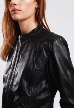 Lee Cooper Brianne - Leren Jas - Black -Stijl Verkoop 625025e404fe4517b7df979cfe3c3053