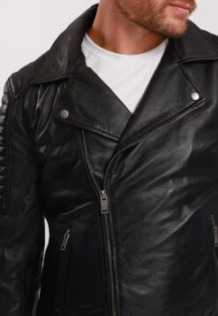 Lee Cooper Balain - Leren Jas - Black -Stijl Verkoop 758cb3ecc2314f9c8029dc9038d3fbaa