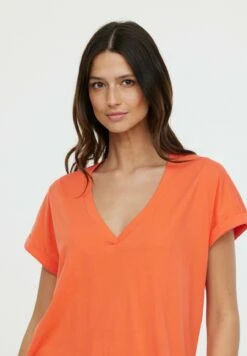 Lee Cooper Alys Mc - T-Shirt Basic - Mandarine -Stijl Verkoop 816b80cc30624695a4d2b17a7ac16c2f
