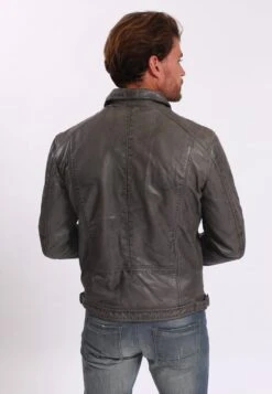 Lee Cooper Leather Jacket With Collar Shirt - 2 Split Side Pockets - - Leren Jas - Vintage Grey 5 Lee Cooper Leather Jacket With Collar Shirt - 2 Split Side Pockets - - Leren Jas - Vintage Grey -Stijl Verkoop ad1ace4cf7614eb5a31f40550c68fbb5