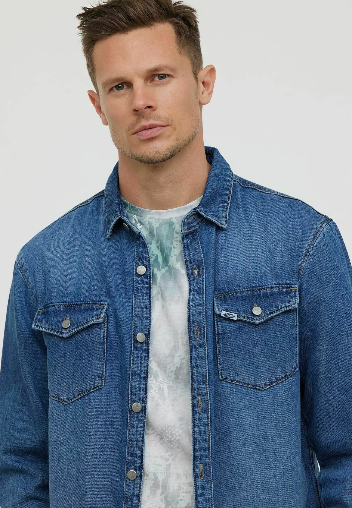 Lee Cooper Darile - Overhemd - Dirty Baby Blue 3 Lee Cooper Darile - Overhemd - Dirty Baby Blue - Afbeelding 3