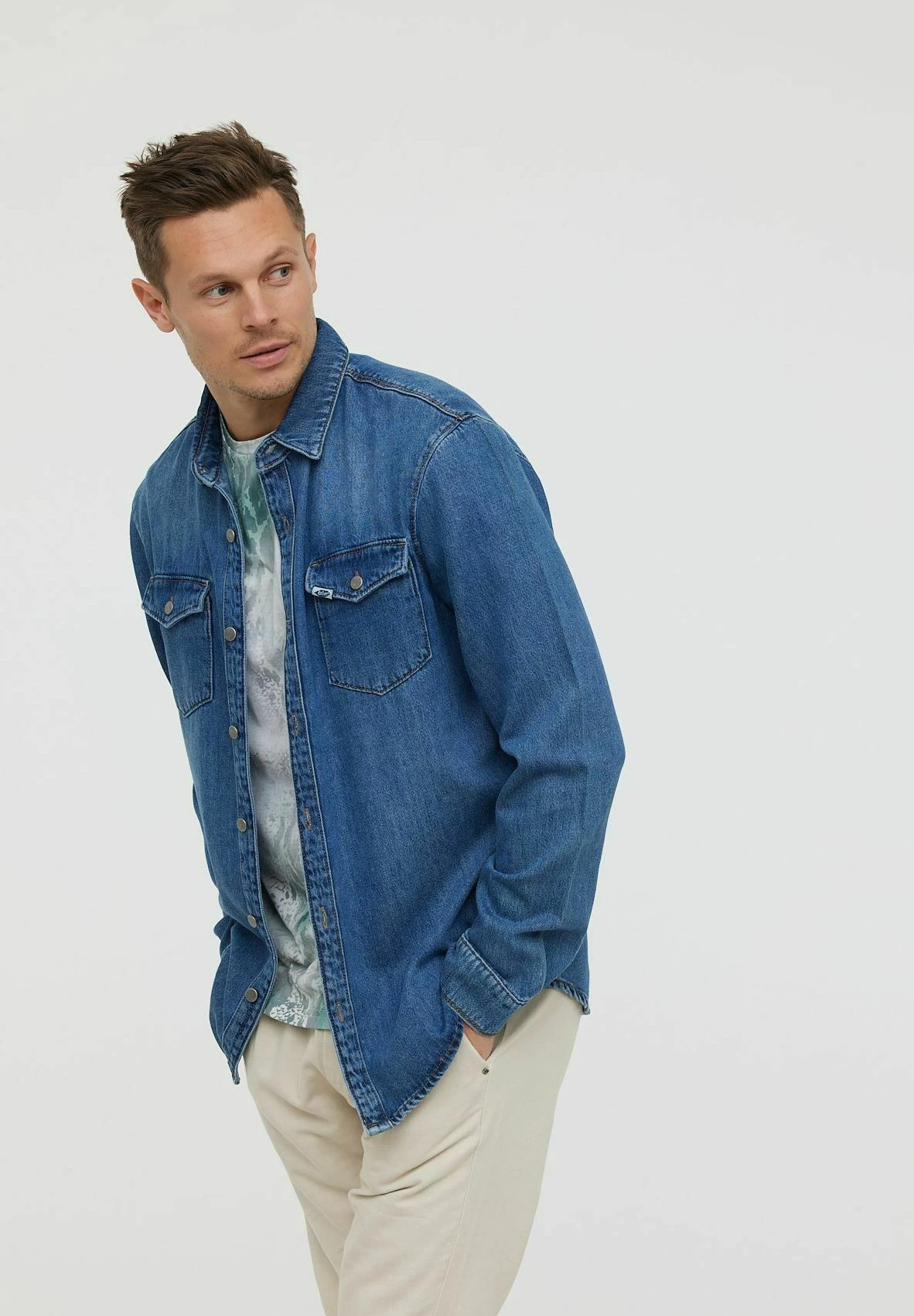 Lee Cooper Darile - Overhemd - Dirty Baby Blue 4 Lee Cooper Darile - Overhemd - Dirty Baby Blue - Afbeelding 4