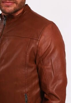 Lee Cooper Leren Jas - Cognac -Stijl Verkoop db984be20ed147ebacd5207bb997afd3