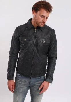 Lee Cooper Leren Jas - Vintage Black