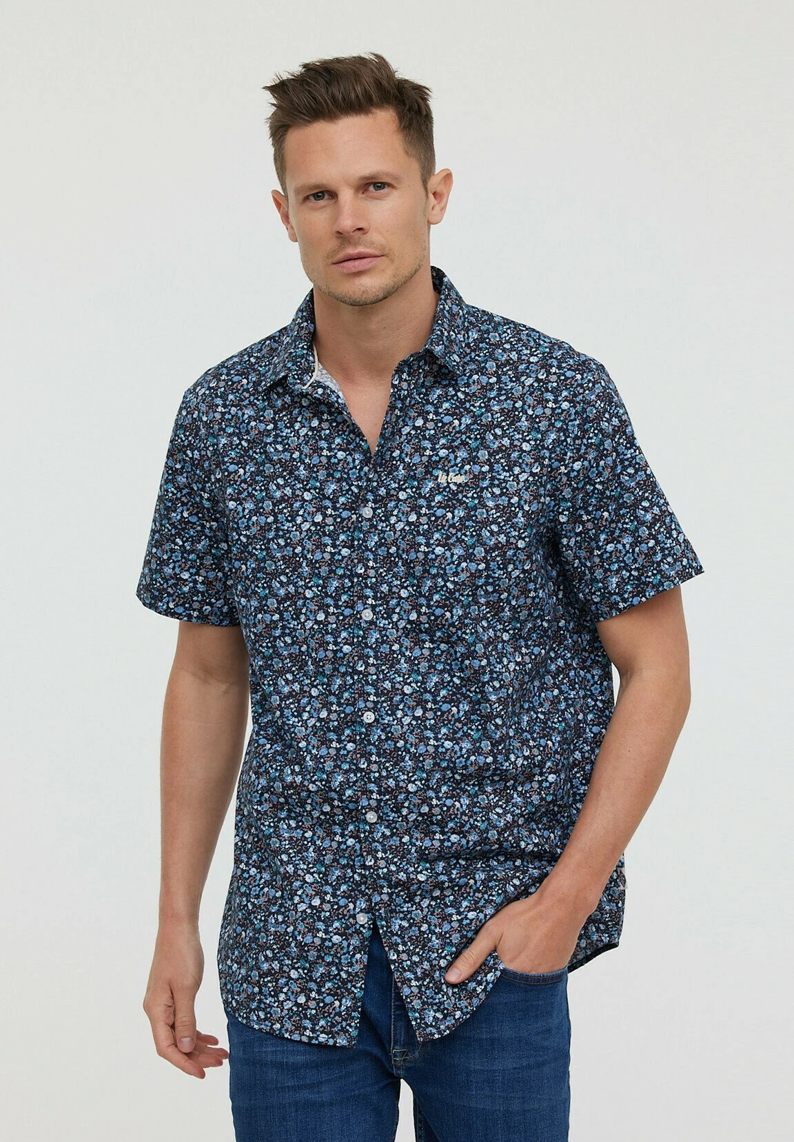 Lee Cooper Duya Mc - Overhemd - Navy 1 Lee Cooper Duya Mc - Overhemd - Navy