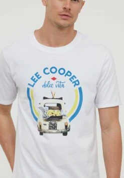 Lee Cooper Afiat Mc - T-Shirt Print - Optic White -Stijl Verkoop fa6ba6f33b23407e94811466e0438ac2